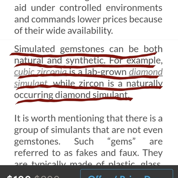 Simulated(lab grown) doesnt mean fake?Lab moissenite? Lab diamonds? I'm confused - Picture 8 of 10